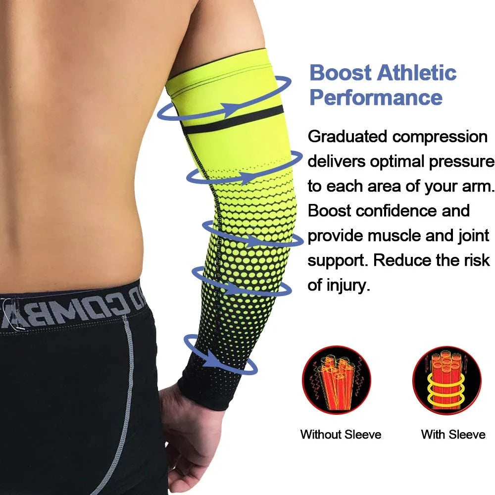 1 Pair Unisex Cycling Running Sports Sleeve Arm Cooling Sleeves UV Sun Protection Cuff Cover Protective Elastic Arm Sleeves New