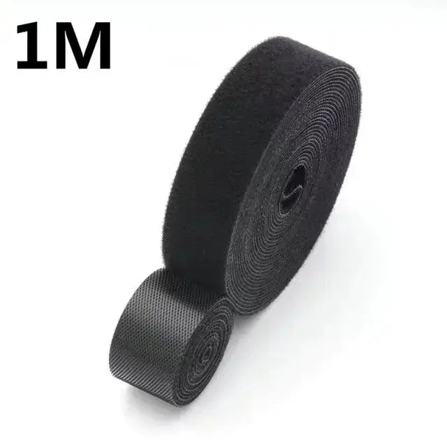 Cable Winder Tapes Storage Management Straps Self Adhesive Fastener Cord Ties Reusable Double Side Hook Loop Wire 1M 3M 5M